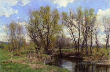  Spring Tableaux - Au début du printemps près de Sheffield Massachusetts paysage Hugh Bolton Jones paysage ruisseaux